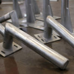 IS-700 Primary Instrument Support Module, Prefabricated Single Instrument, Wall Mount Support W/ Right Angle Pipe Extension.