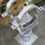 Custom Elevated Pipe Shoe-Clamps Designed for a 12_ Diameter Transfer Line in a Polymer Plant