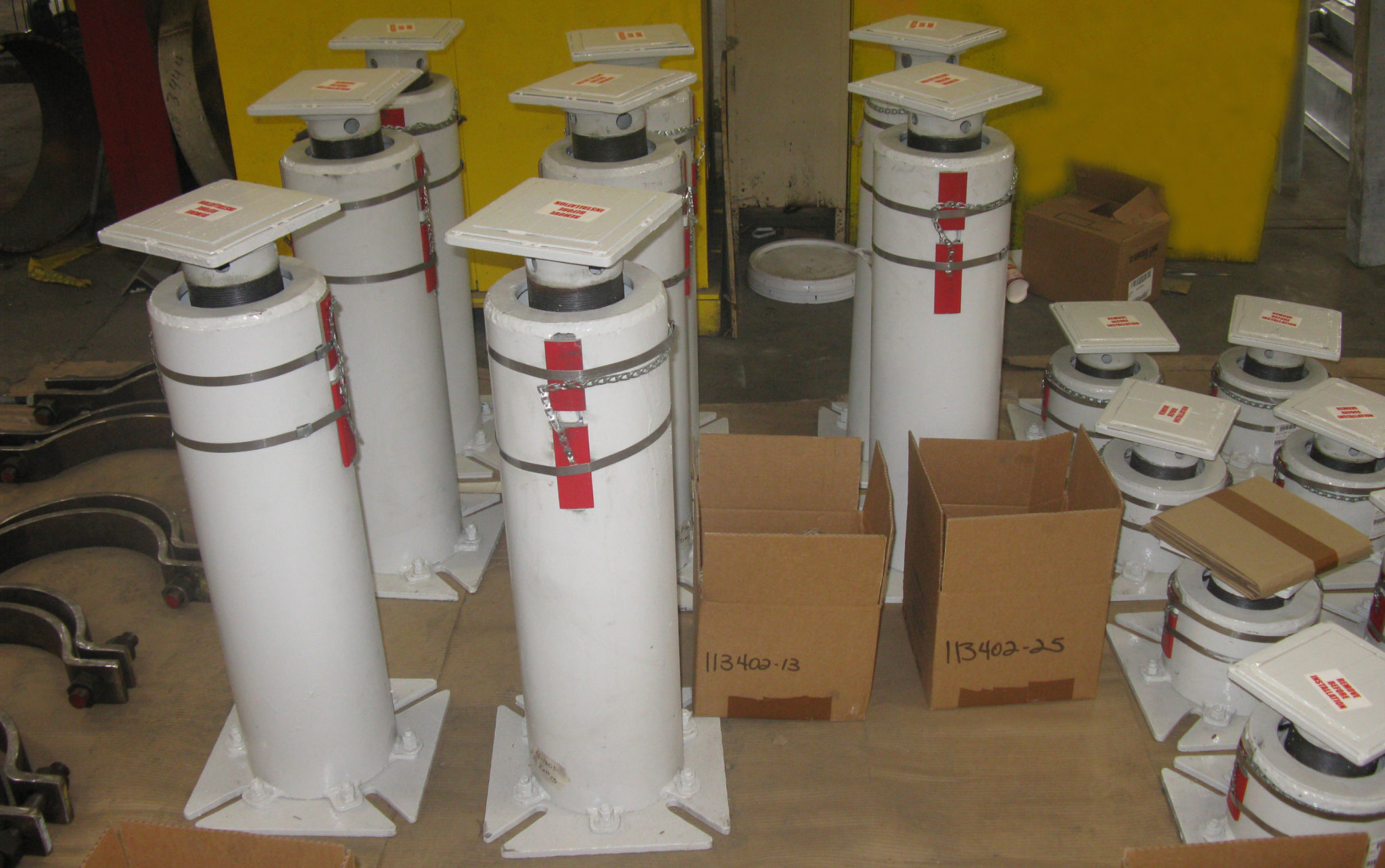 Variable Spring Supports with Permanent Upward Travel Stops