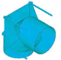 Portion of a 36 inch bellows assembly