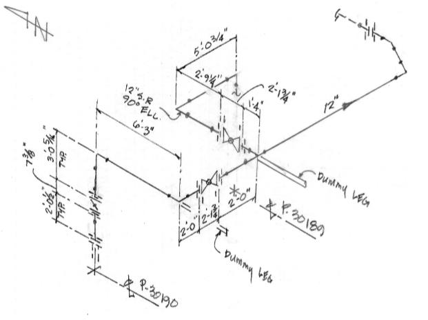 Modified piping with loop