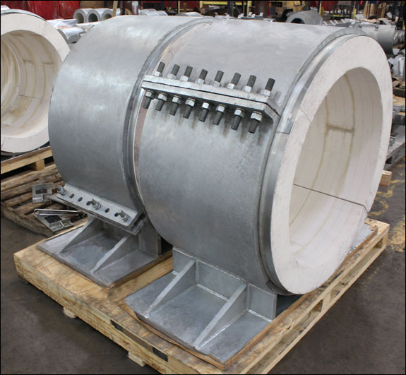 54" Dia. Pre-Insulated Pipe Shoes Custom Designed for a Pipeline in Texas