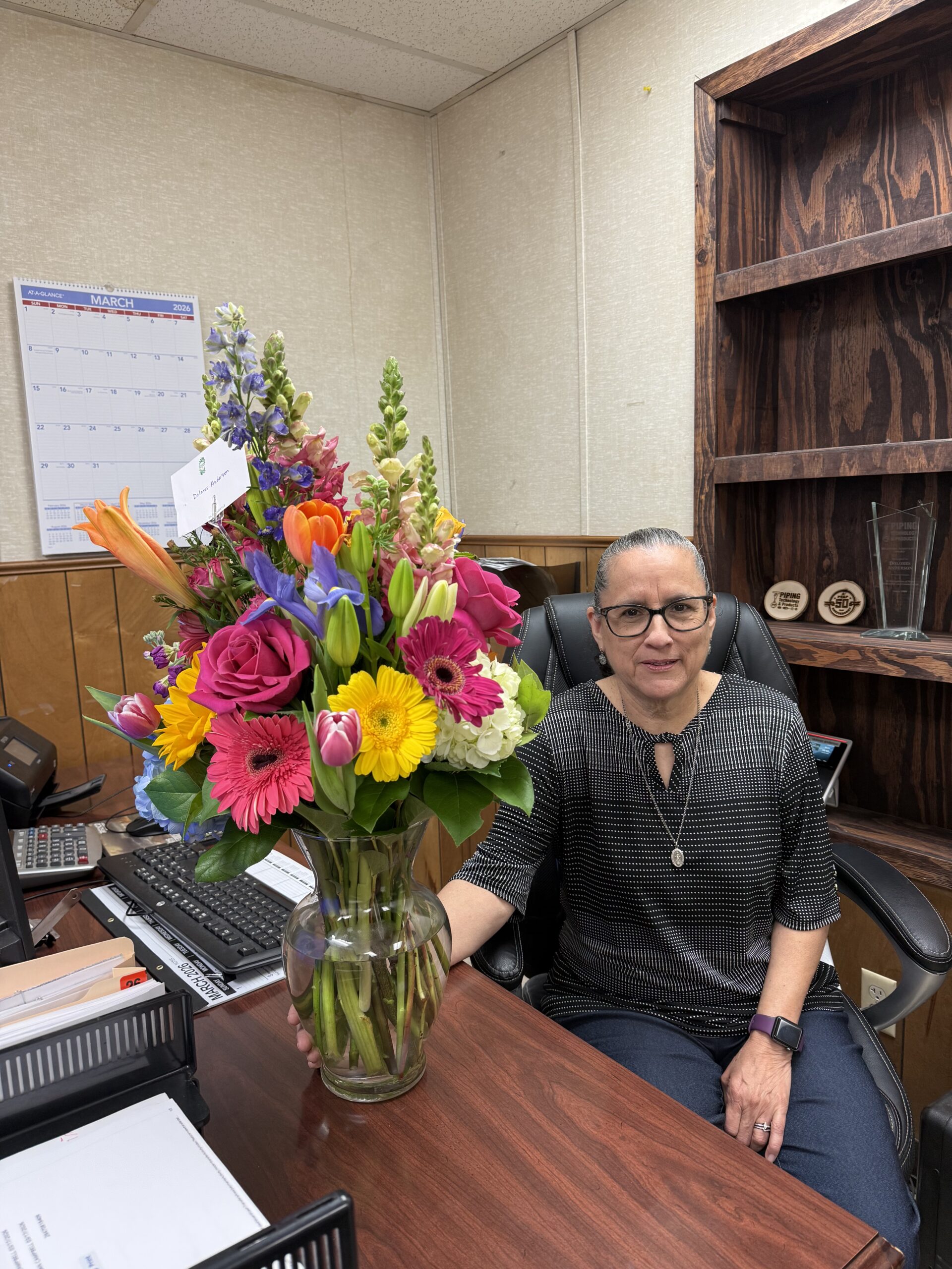 Retiring AP Supervisor Dolores Anderson retires after 361/2 years with Piping Technology and Products